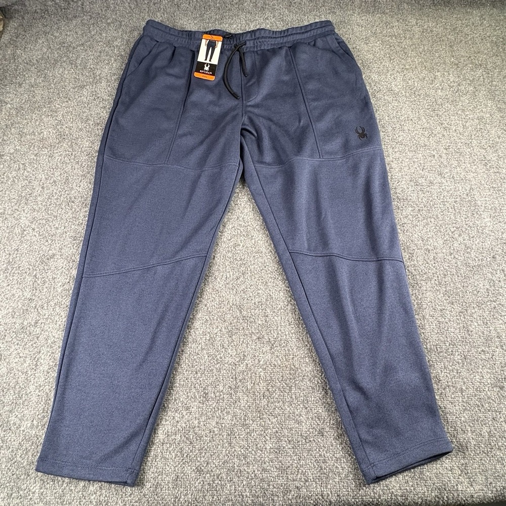 Spyder Active Jogger Pants Men's XXL Blue Athletic‎ Moisture Wicking Tapered NWT